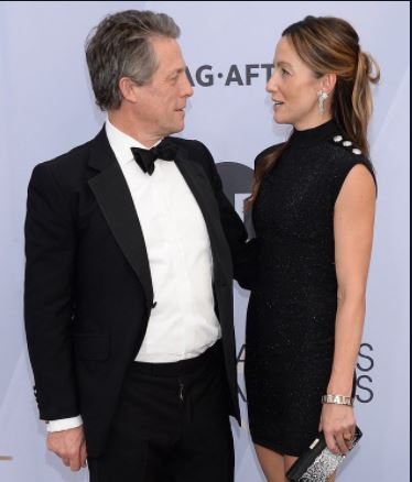 James Murray Grant's son Hugh Grant with his current wife Anna Eberstein
